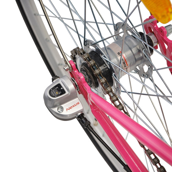 The Duchess Step-Through Ladies Geared Retro Bike - Hot Pink